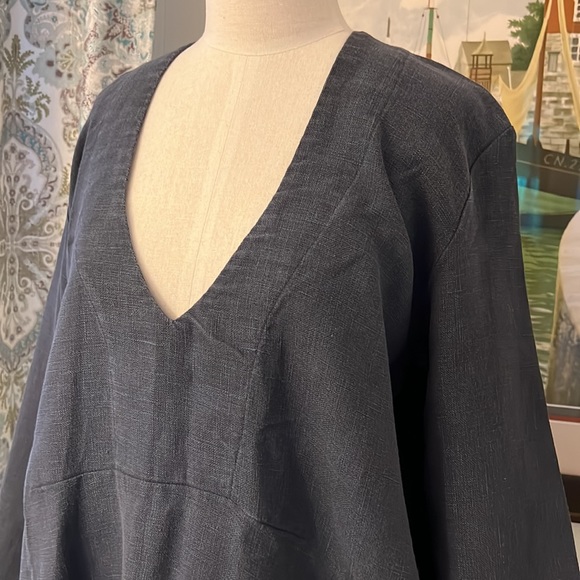 GIANNETTI OVERSIZED DRESS 💯 LINEN SIZE 2 - Picture 2 of 14